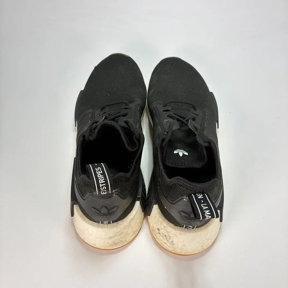 Adidas NMD_R1 Black Gum Casual Lifestyle Sneakers Shoes GZ9257 Men's Size 12
